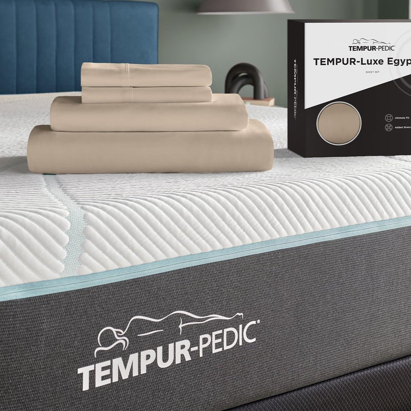 Tempur-Pedic TEMPUR Luxe Egyptian Cotton Sheet Set Sandstone - Twin - Image 2